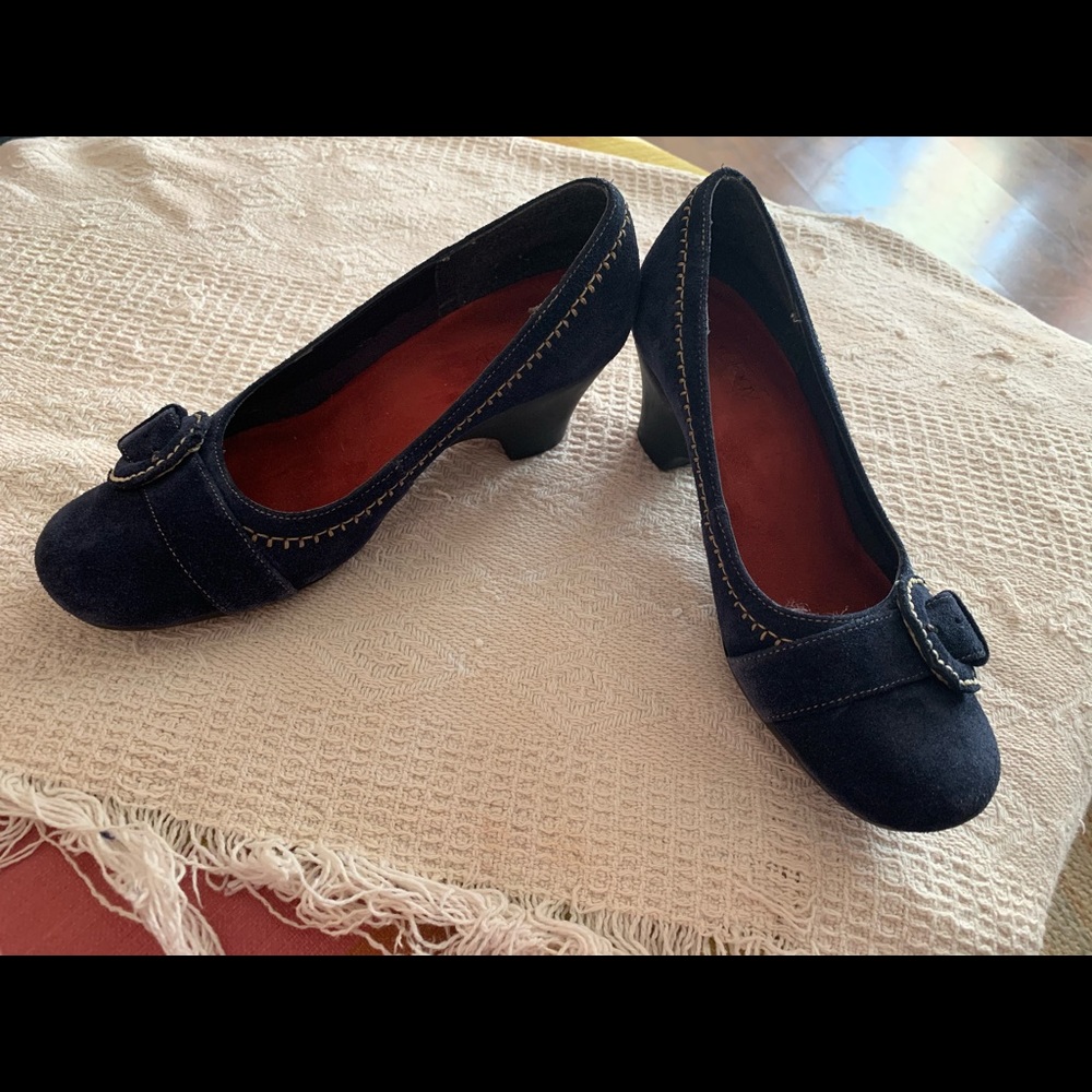 Nice suede shoes.
